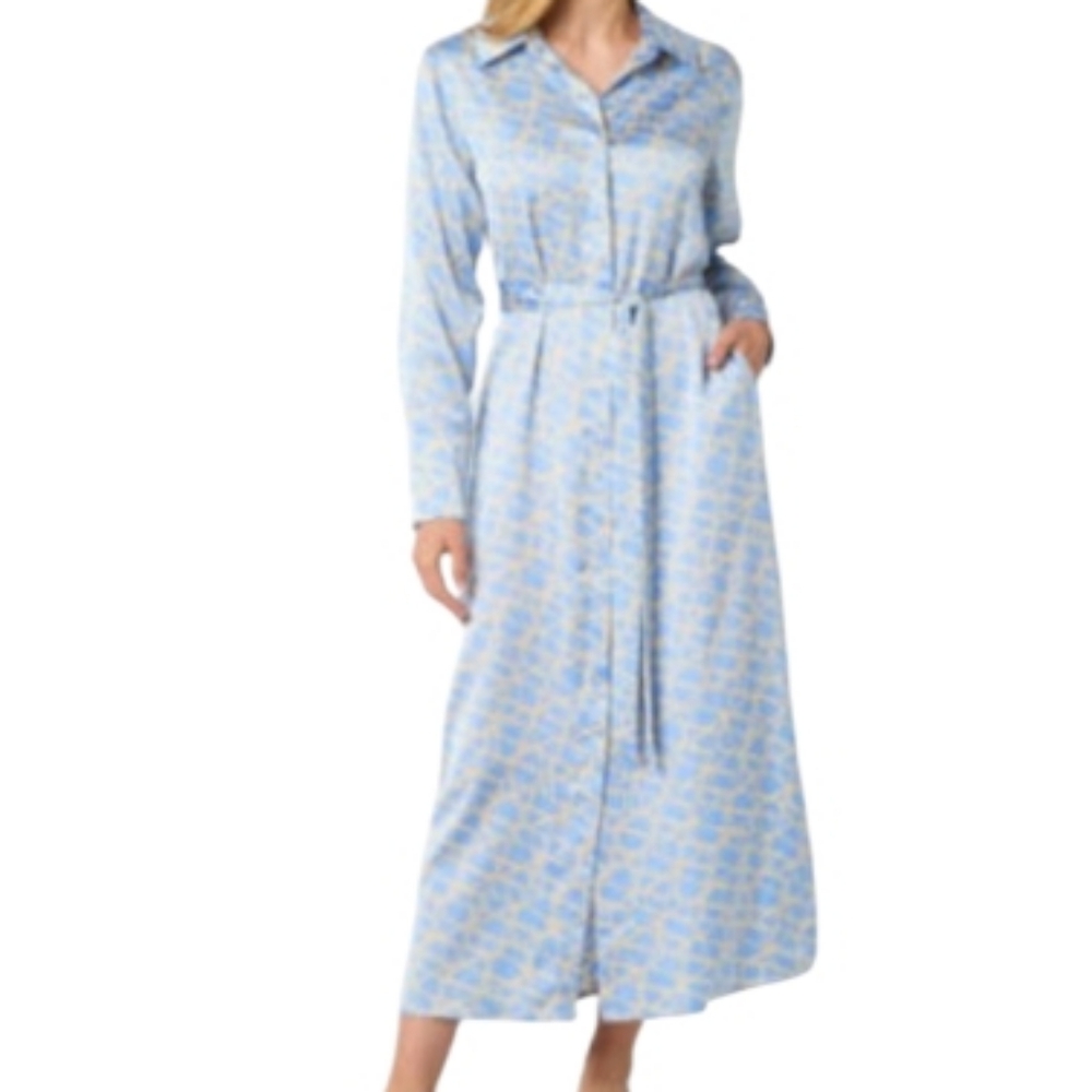 Worthington Light Blue and Cream Dress